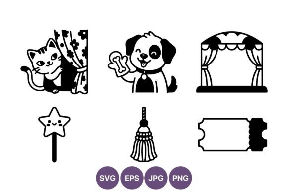 Black and White Cute Cat Dog Theatre