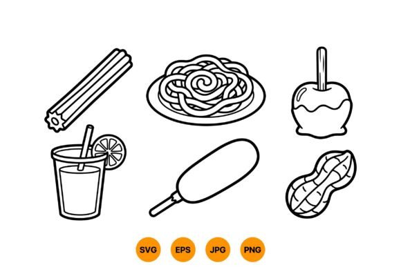 Carnival Treats Clipart SVG