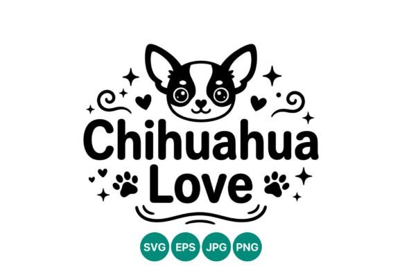 Chihuahua Love Dog Face Vector