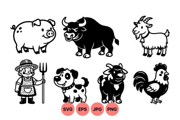 Cute Farm Animal SVG Collection