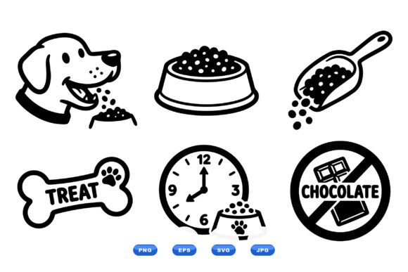 Dog Food Icon Clipart Set Review