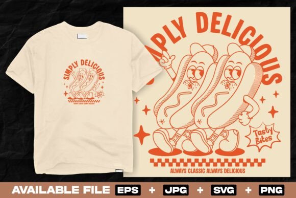Vintage Hot Dog Mascot Illustration